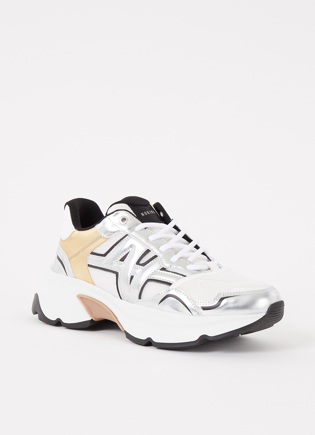 Nubikk Ross Trek Edge sneaker met leren details - voorkant wit