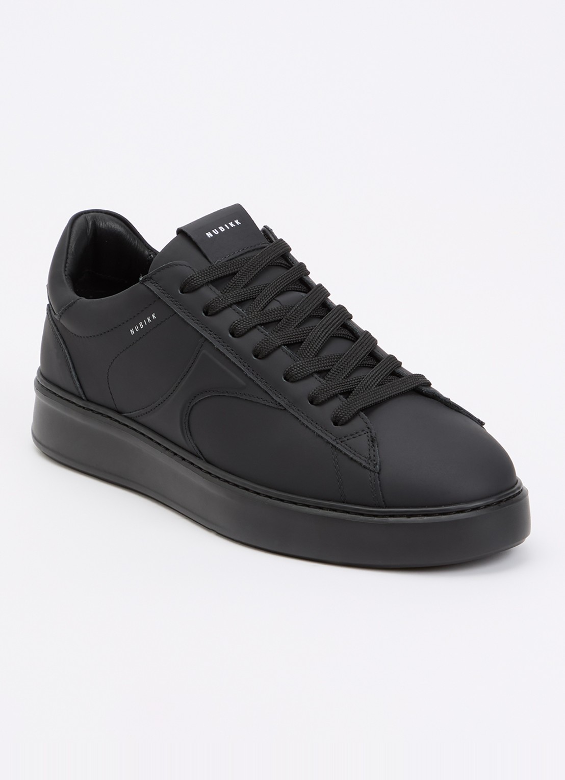 Nubikk Vick Cosmo sneaker van leer - voorkant 5 zwart