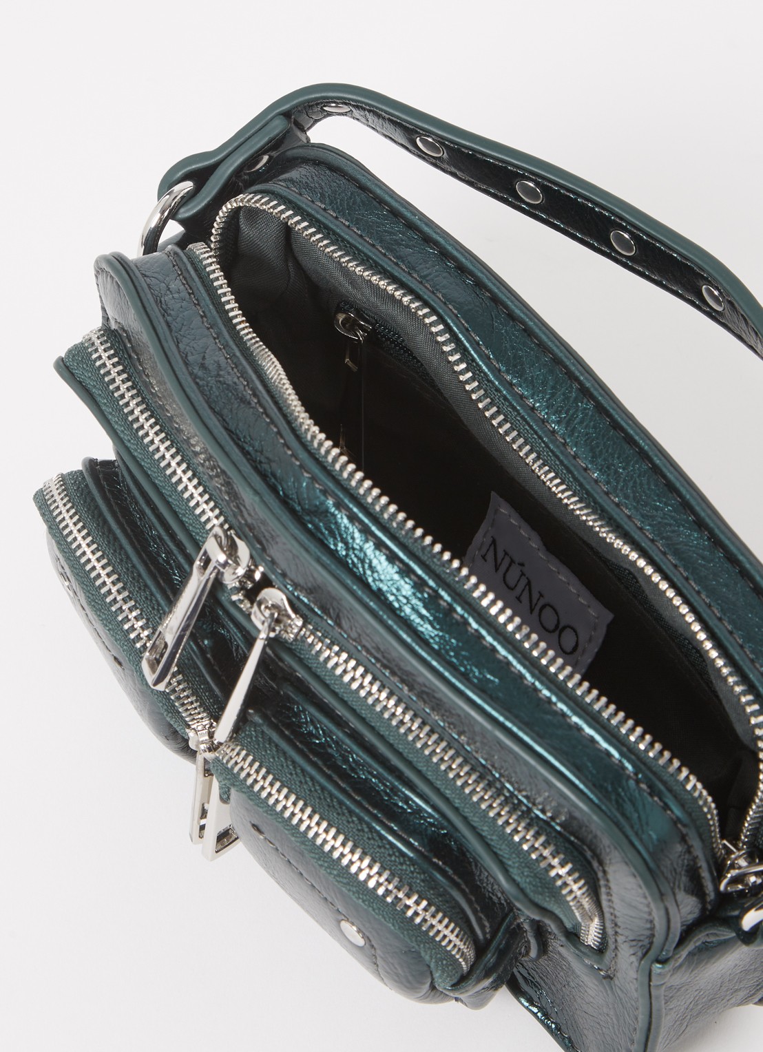 Núnoo Helena  crossbodytas met afneembare schouderriem - detail 3 donkergroen