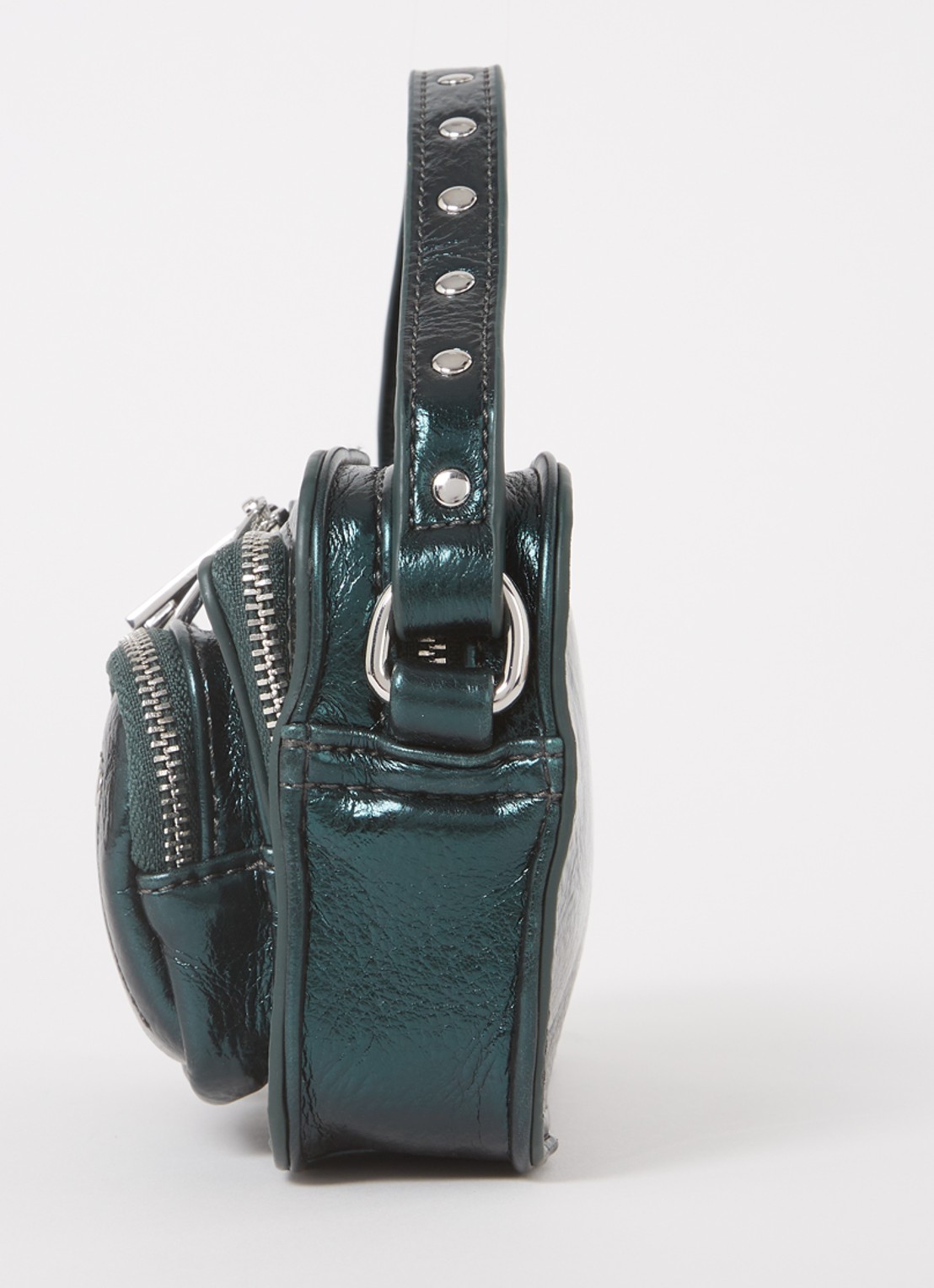 Núnoo Helena  crossbodytas met afneembare schouderriem - detail 4 donkergroen