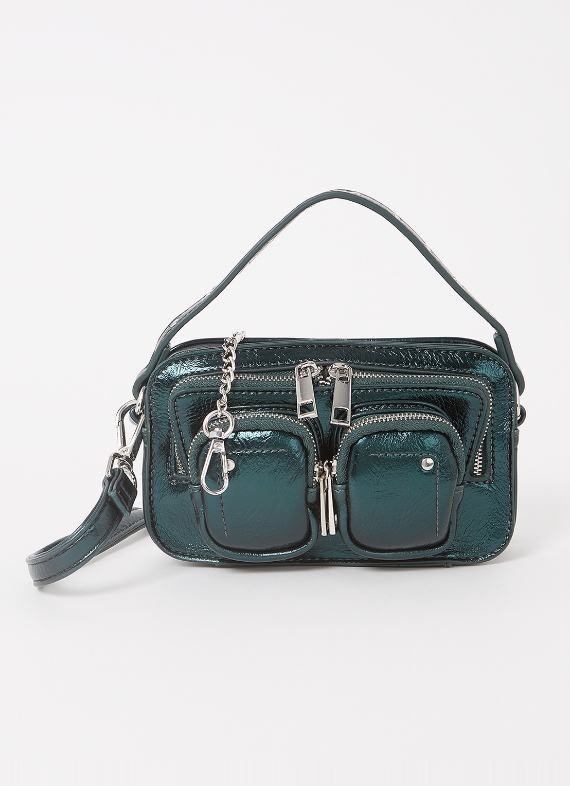 Núnoo Helena  crossbodytas met afneembare schouderriem - voorkant 2 donkergroen