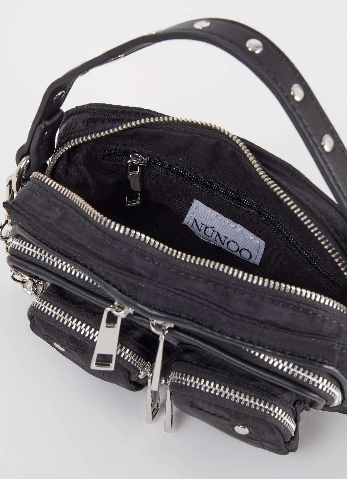 Núnoo Helena crossbodytas met studs - detail 3 zwart