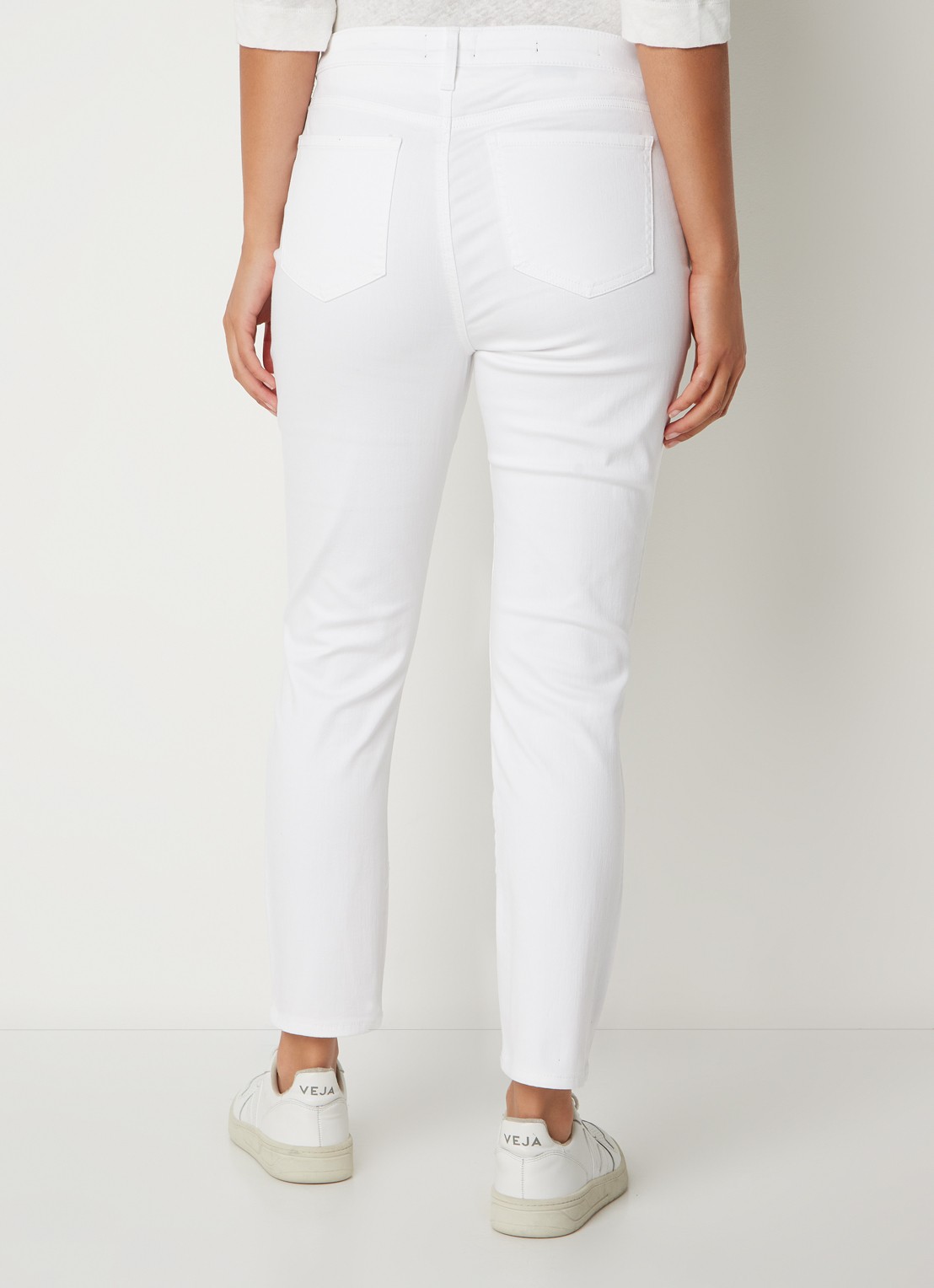 NYDJ Alina high waist cropped skinny jeans  - achterkant 5 wit