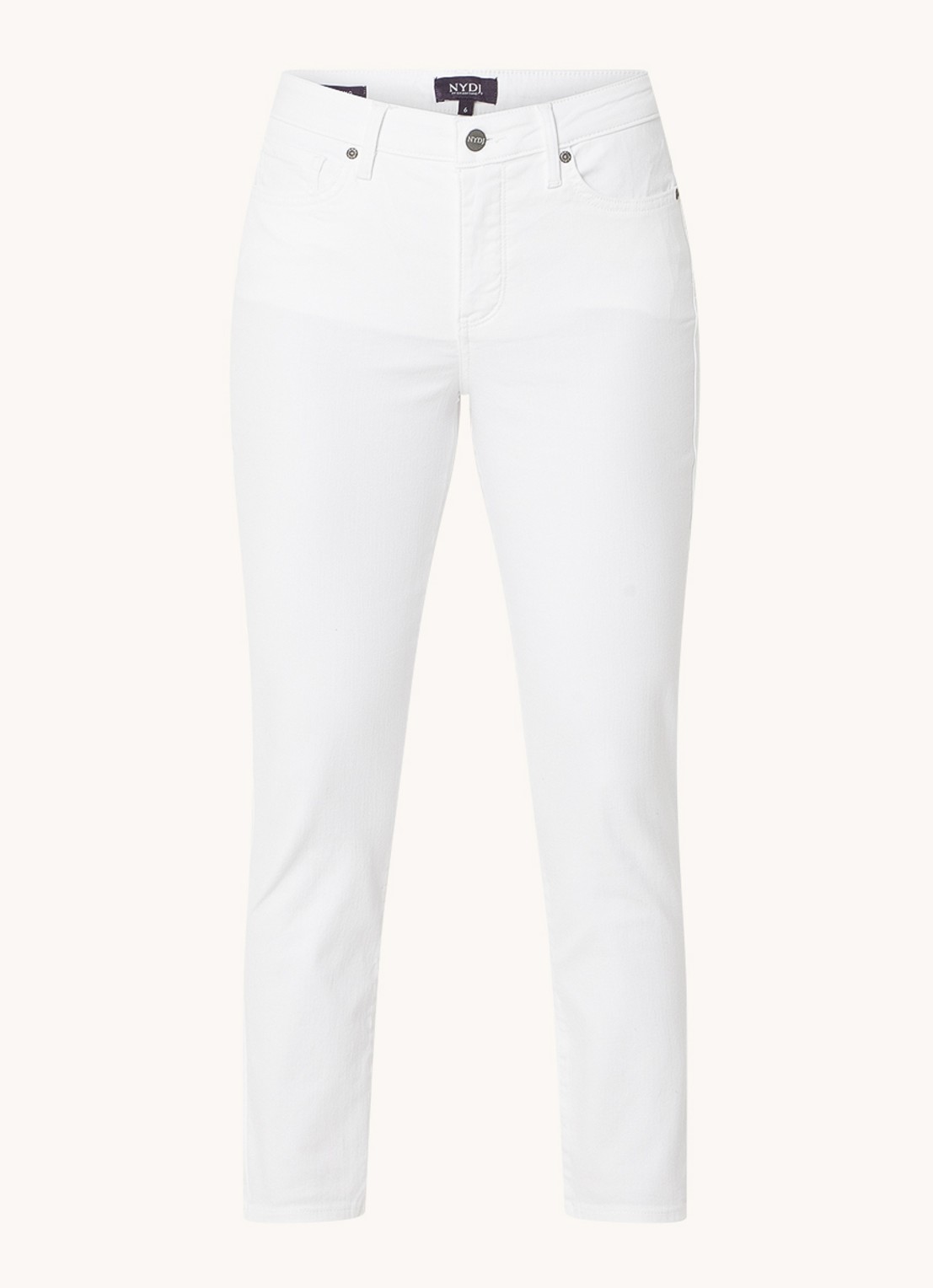 NYDJ Alina high waist cropped skinny jeans  - voorkant wit