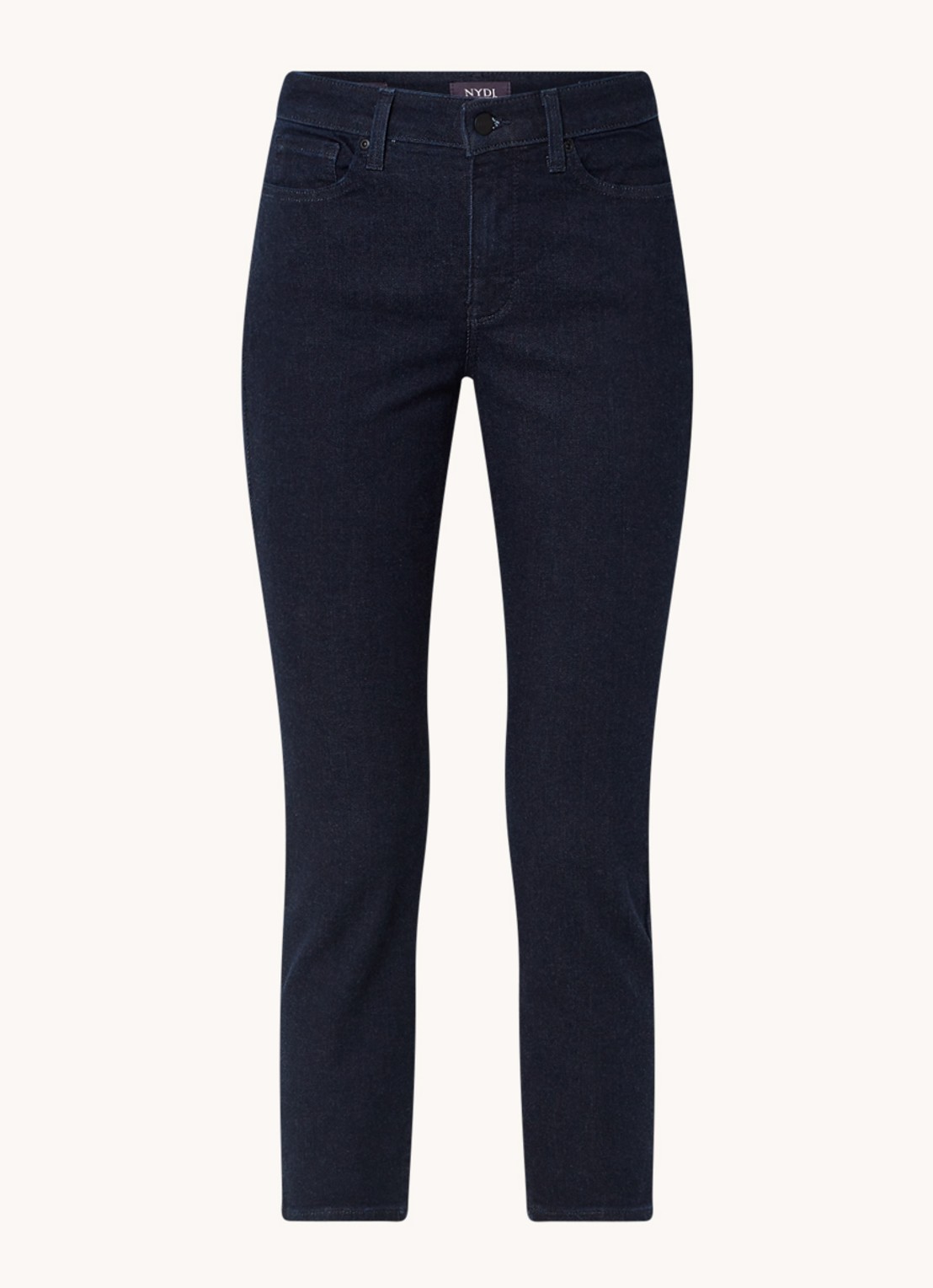 NYDJ Alina mid waist cropped skinny jeans met donkere wassing  - voorkant 2 indigo