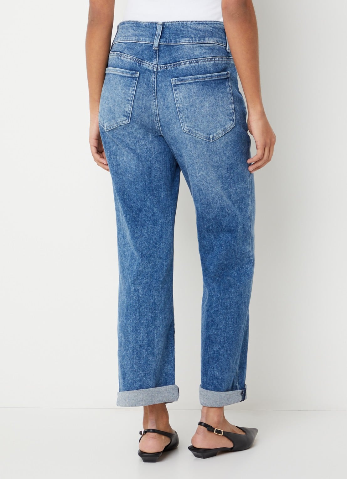 NYDJ Bailey mid waist slim fit jeans met steekzakken - achterkant 5 indigo