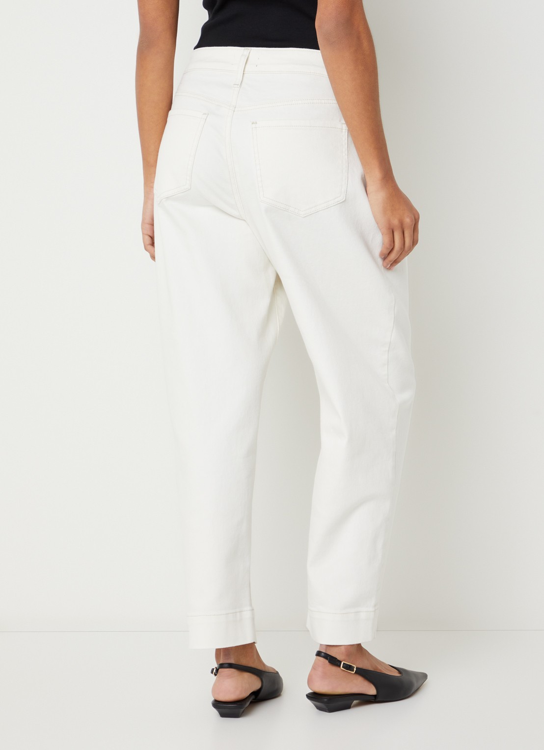 NYDJ Balloon mid waist balloon fit jeans met gekleurde wassing - achterkant 5 wit