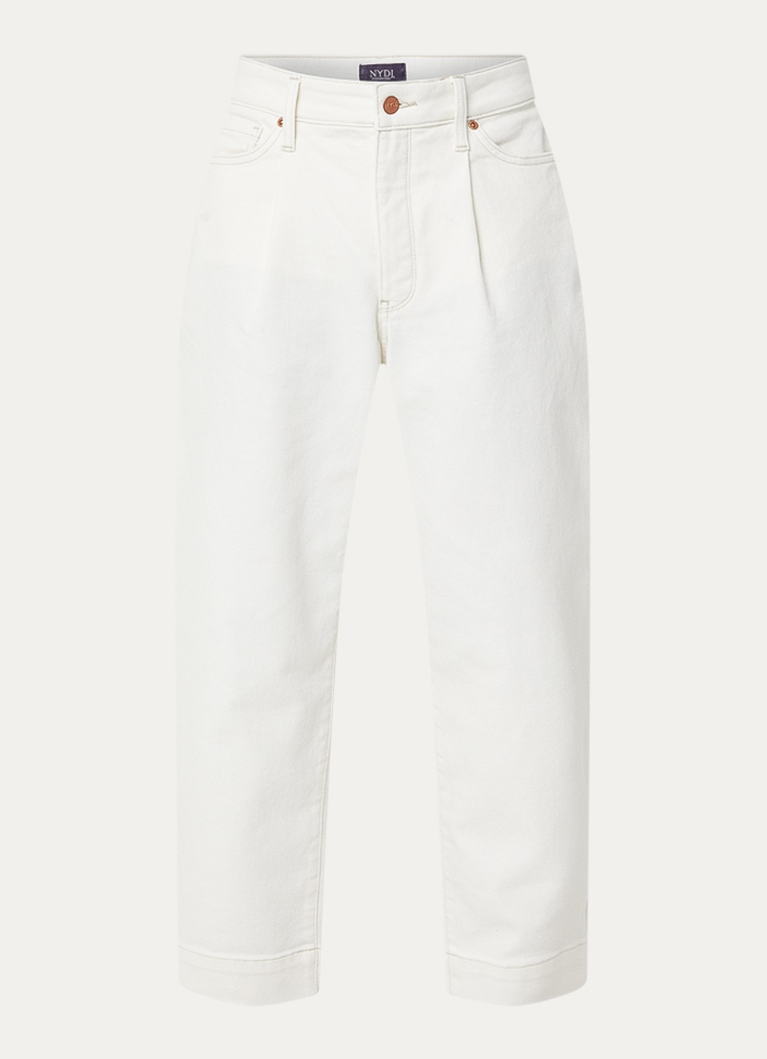 NYDJ Balloon mid waist balloon fit jeans met gekleurde wassing - voorkant wit