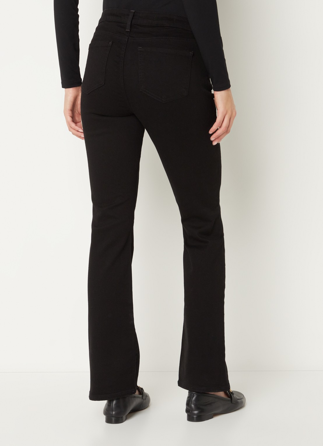 NYDJ Barbara high waist bootcut jeans met stretch - achterkant zwart
