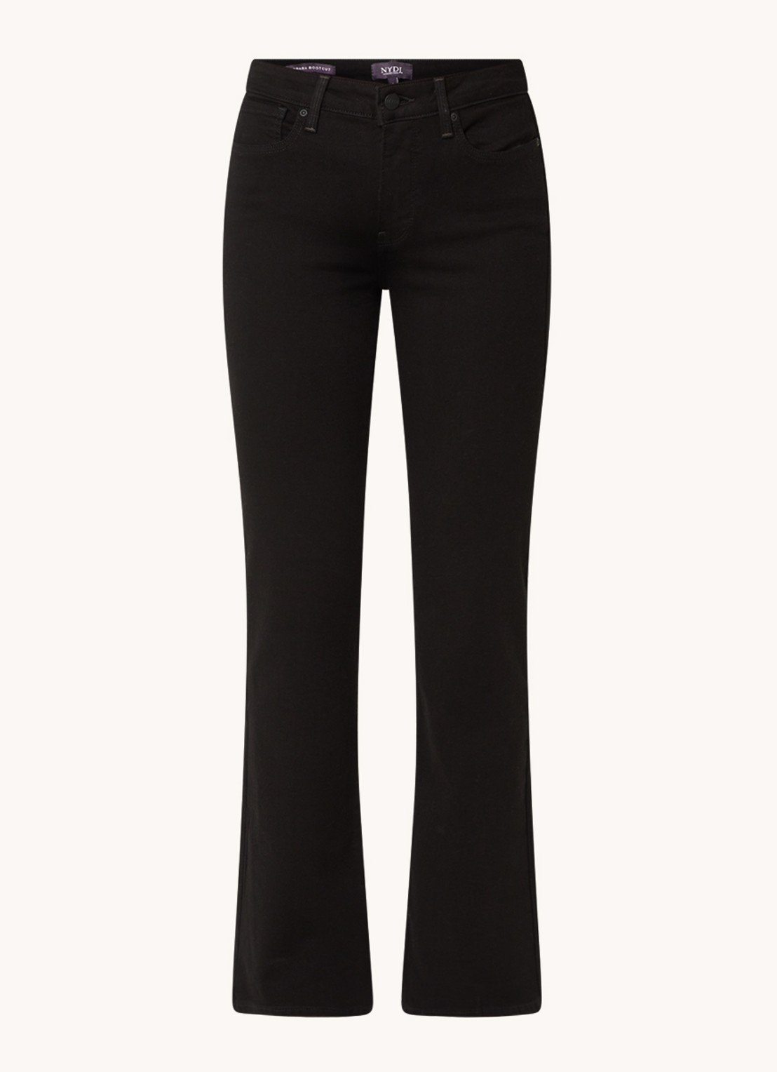 NYDJ Barbara high waist bootcut jeans met stretch - voorkant 2 zwart