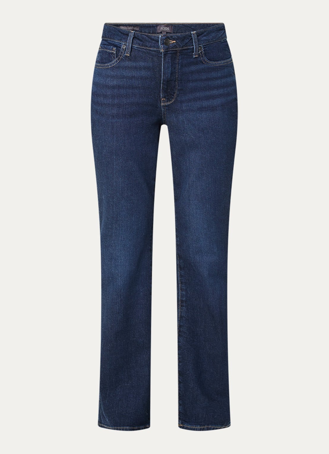 NYDJ Barbara mid waist bootcut jeans met donkere wassing - voorkant 3 indigo