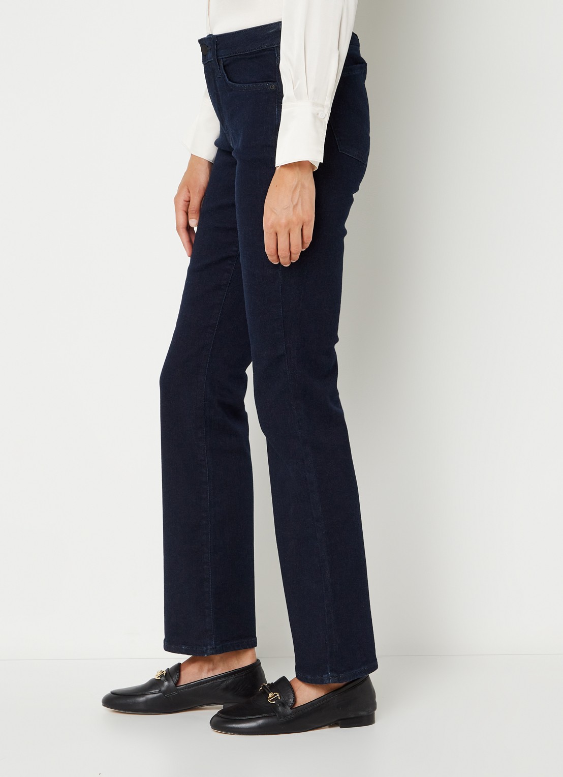NYDJ Barbara mid waist bootcut jeans met donkere wassing - detail 5 indigo