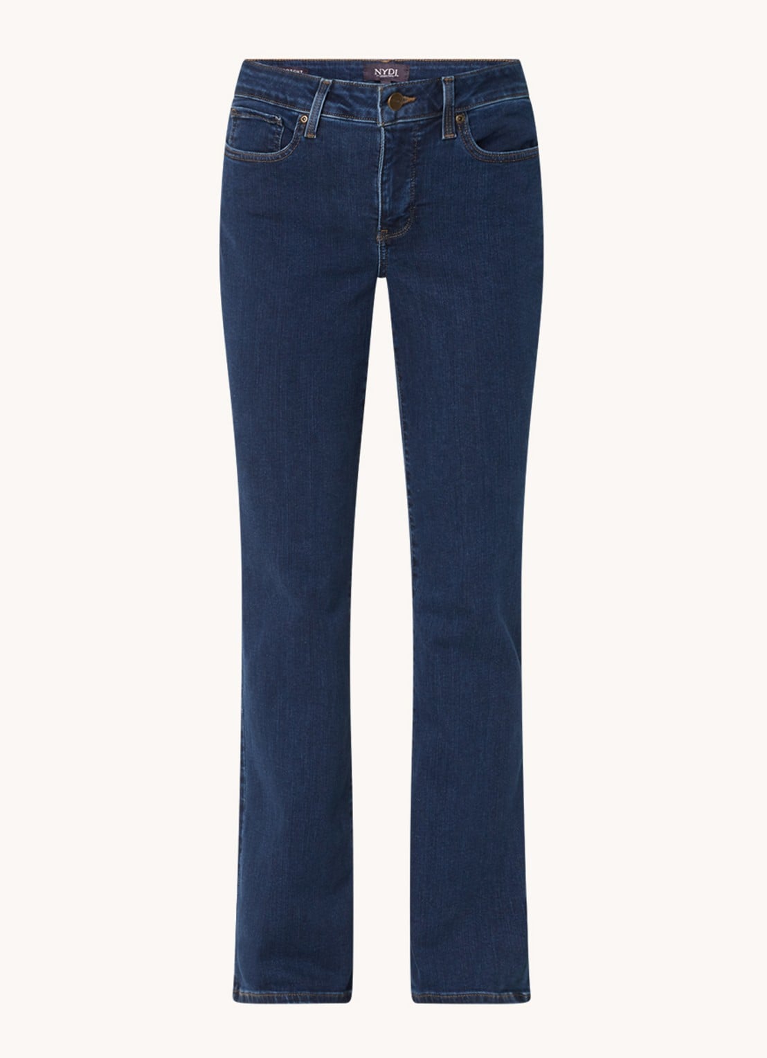 NYDJ Barbara mid waist bootcut jeans met stretch - voorkant 4 indigo