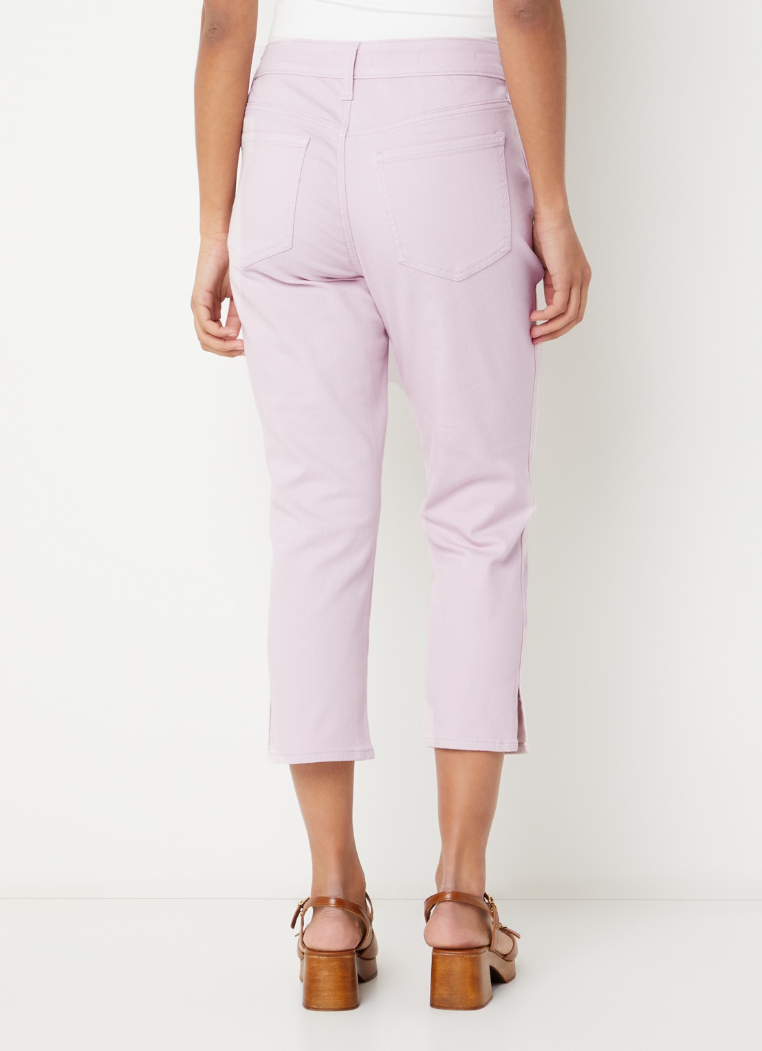 NYDJ Chloe mid waist skinny fit capri broek met gekleurde wassing - achterkant 3 antraciet