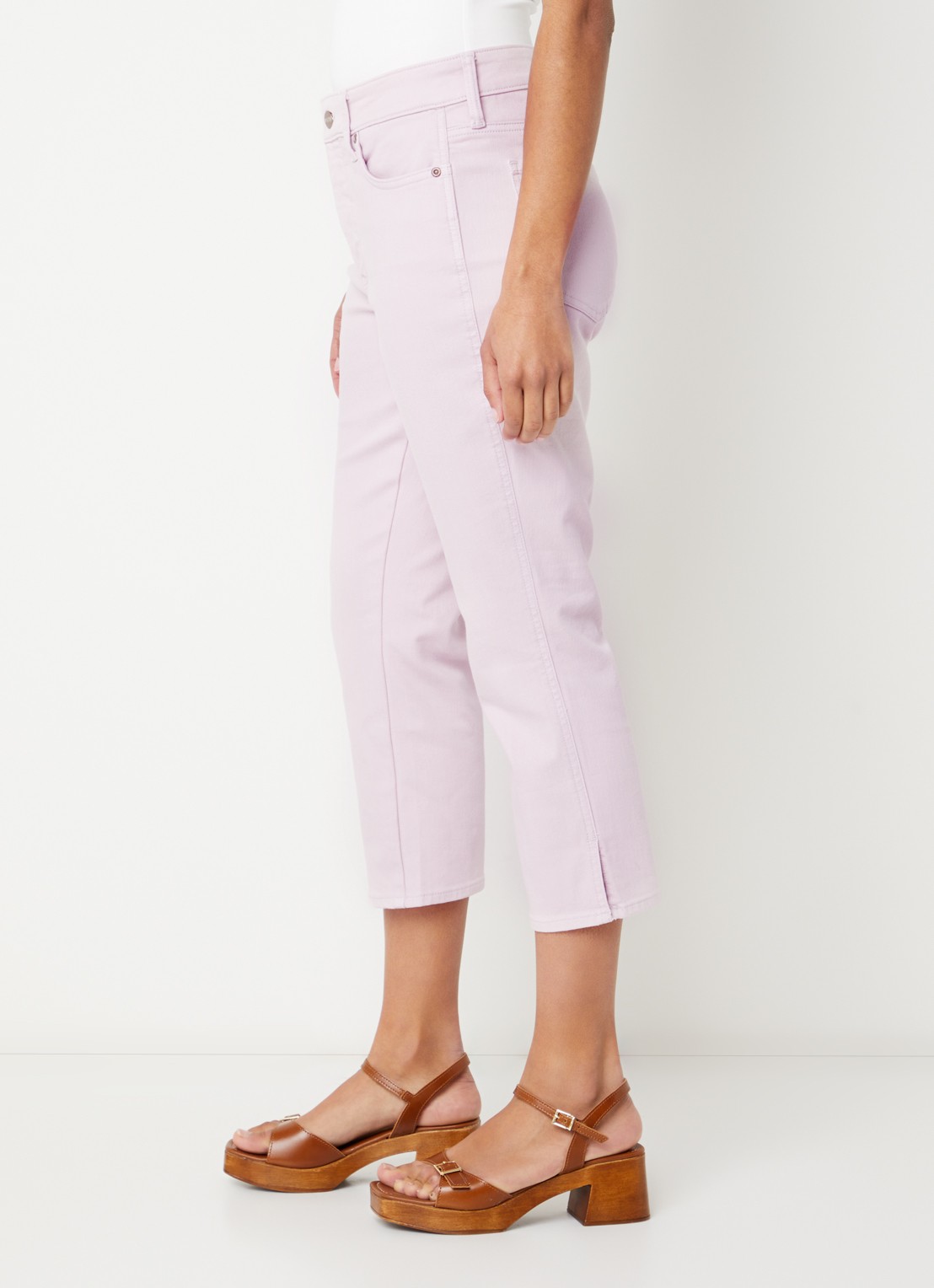 NYDJ Chloe mid waist skinny fit capri broek met gekleurde wassing - detail 2 antraciet