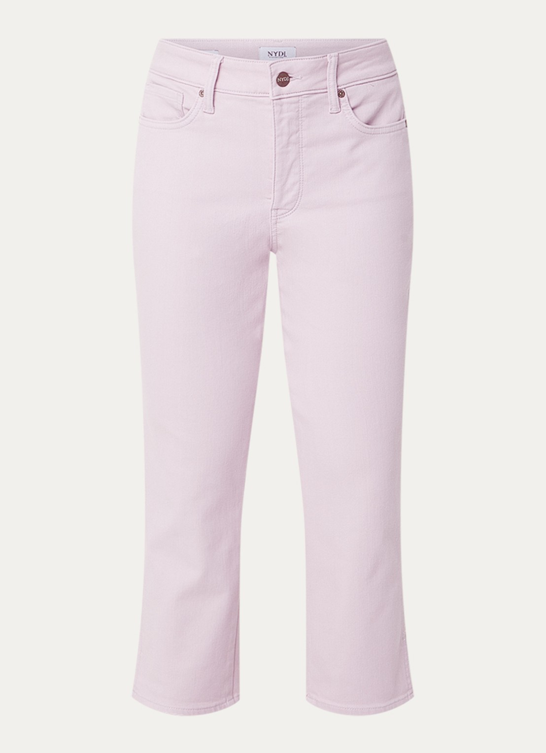 NYDJ Chloe mid waist skinny fit capri broek met gekleurde wassing - voorkant 4 antraciet