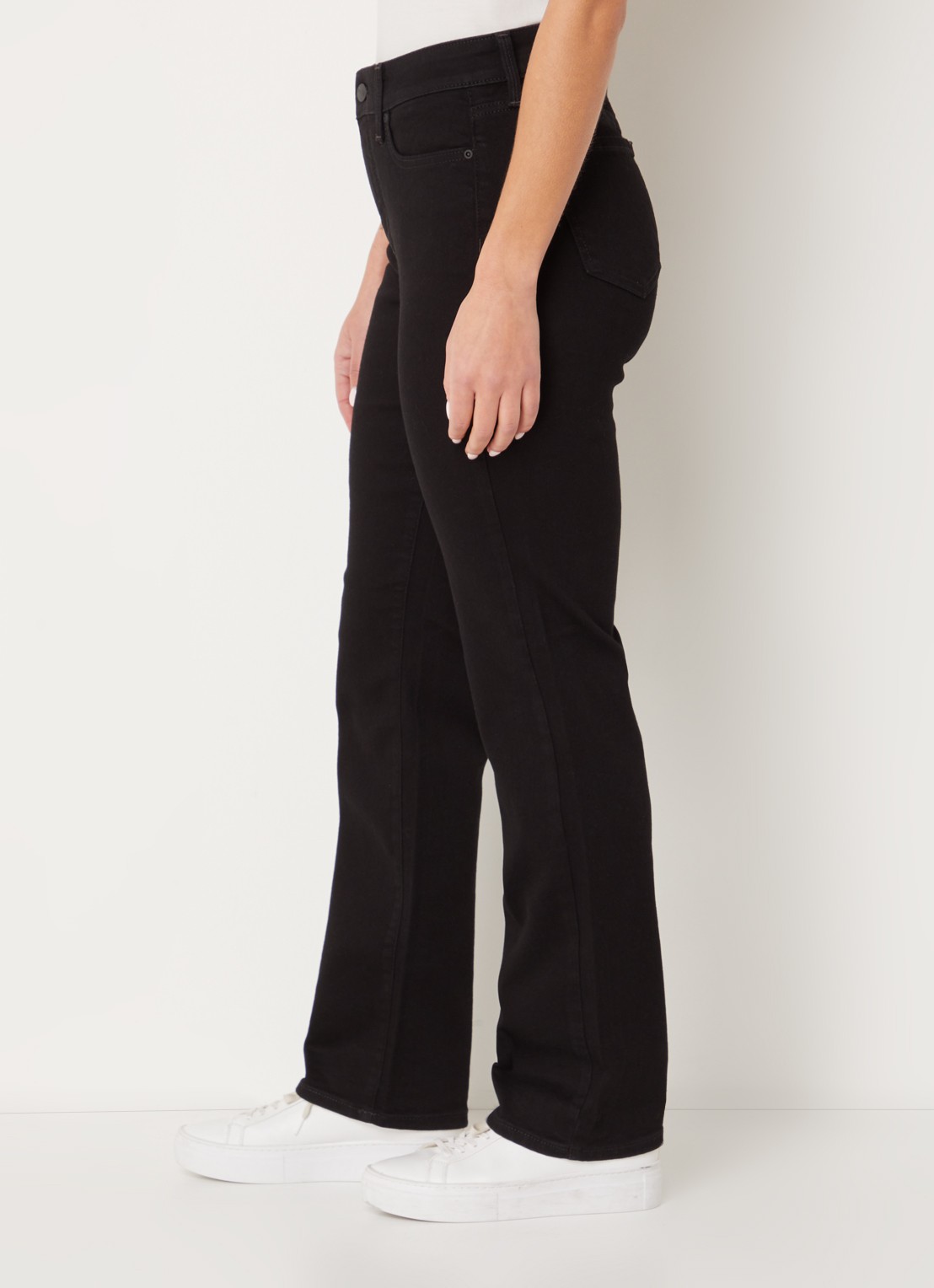 NYDJ Ellison high waist straight leg jeans met gekleurde wassing - detail 2 zwart