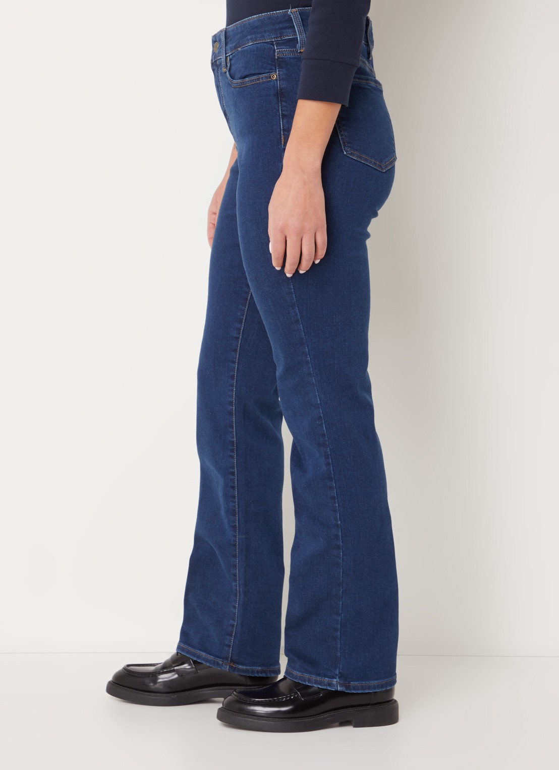 NYDJ Ellison high waist straight leg jeans met stretch - detail 5 blauw