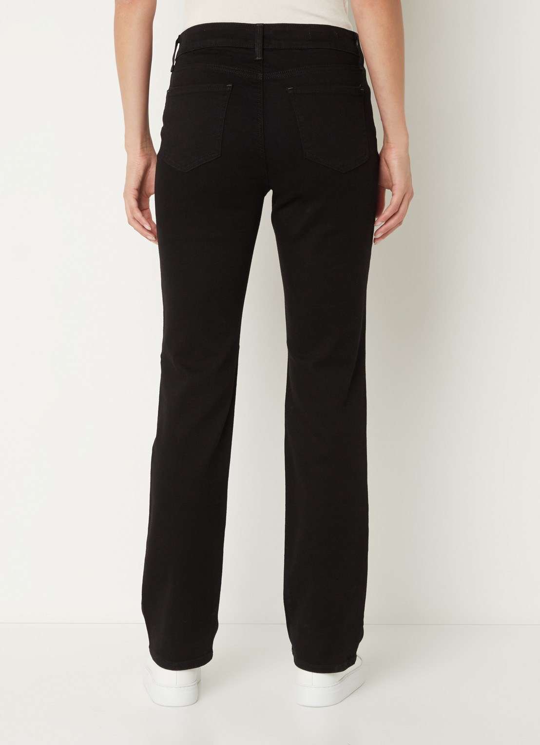 NYDJ Marilyn high waist straight leg jeans met stretch - achterkant 3 zwart