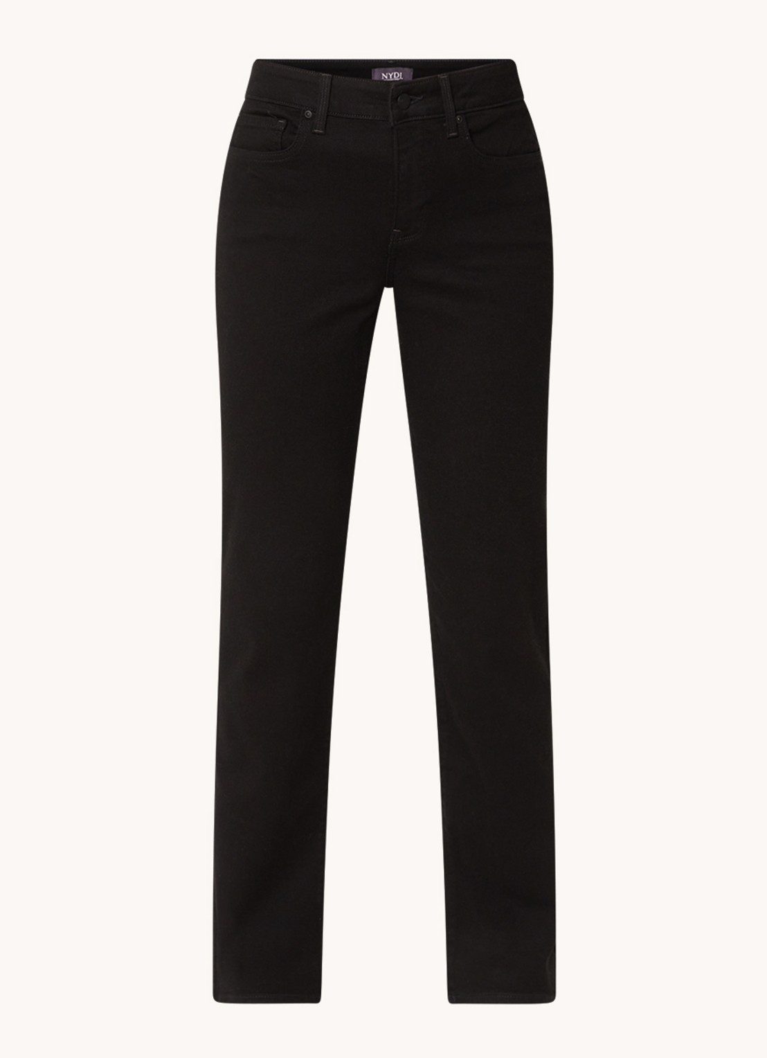 NYDJ Marilyn high waist straight leg jeans met stretch - voorkant 4 zwart
