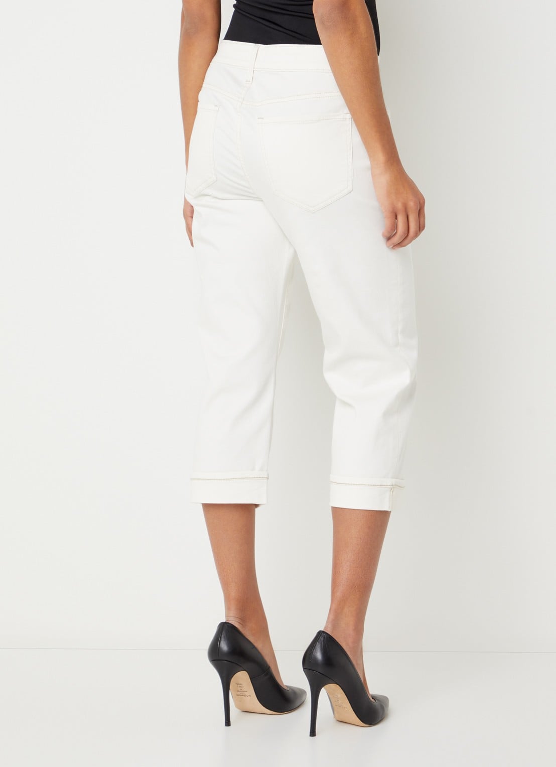 NYDJ Marilyn low waist straight leg jeans met gekleurde wassing - achterkant wit