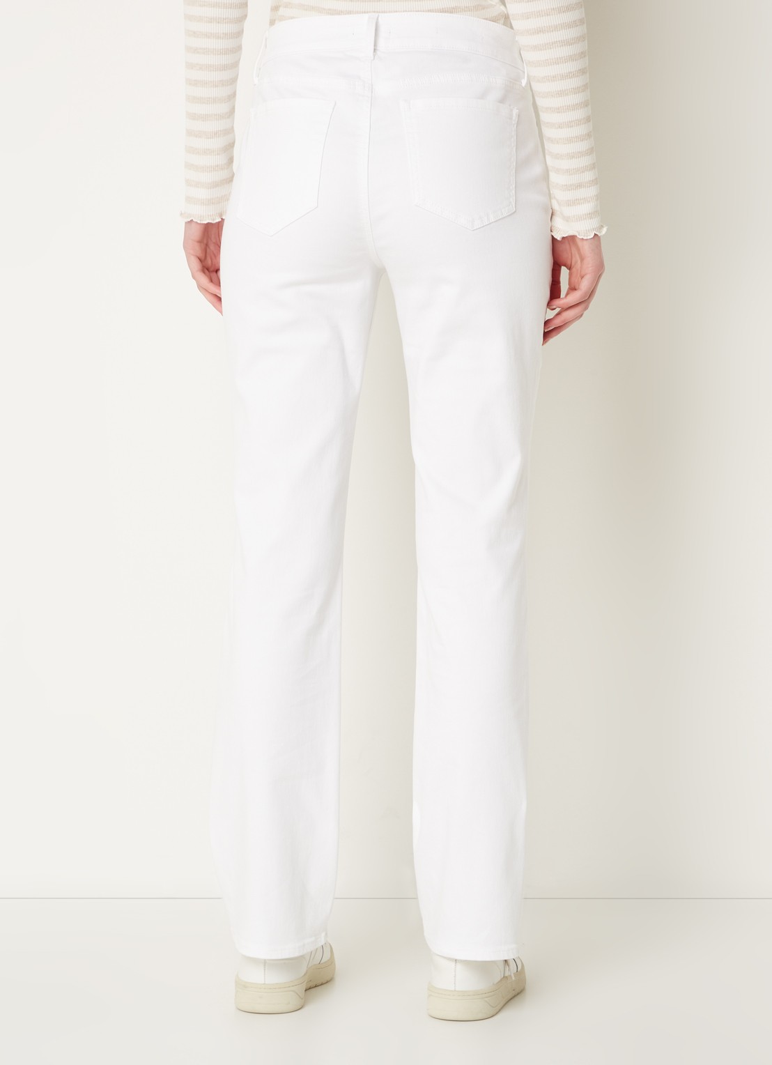 NYDJ Marilyn mid waist straight fit chino met stretch - achterkant 3 wit
