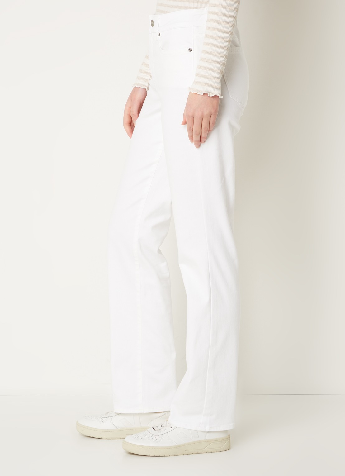 NYDJ Marilyn mid waist straight fit chino met stretch - detail 5 wit