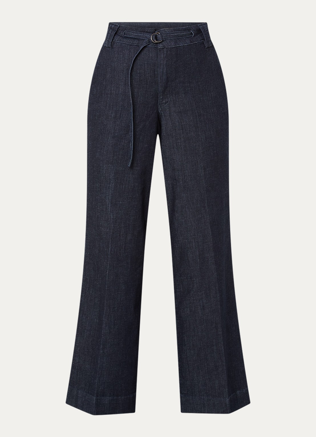 NYDJ Mia high waist wide leg jeans met ceintuur - voorkant 2 indigo