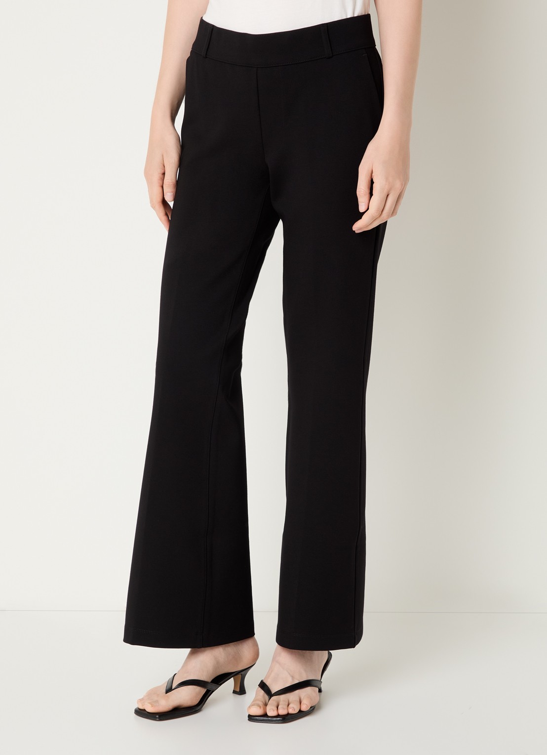 NYDJ Mid waist flared legging van jersey met steekzakken - detail 4 zwart