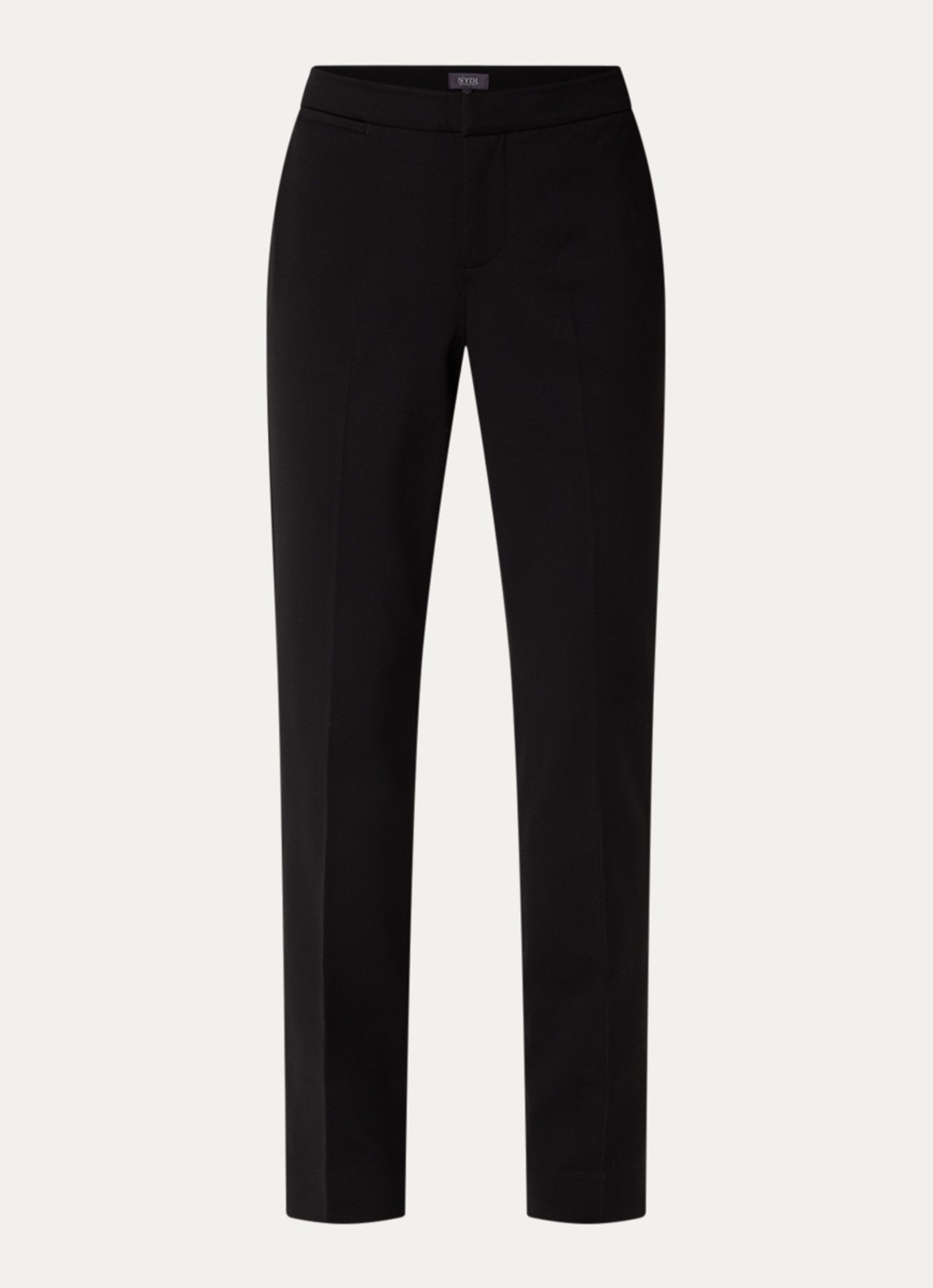 NYDJ Mid waist slim fit pantalon met stretch - voorkant 2 zwart