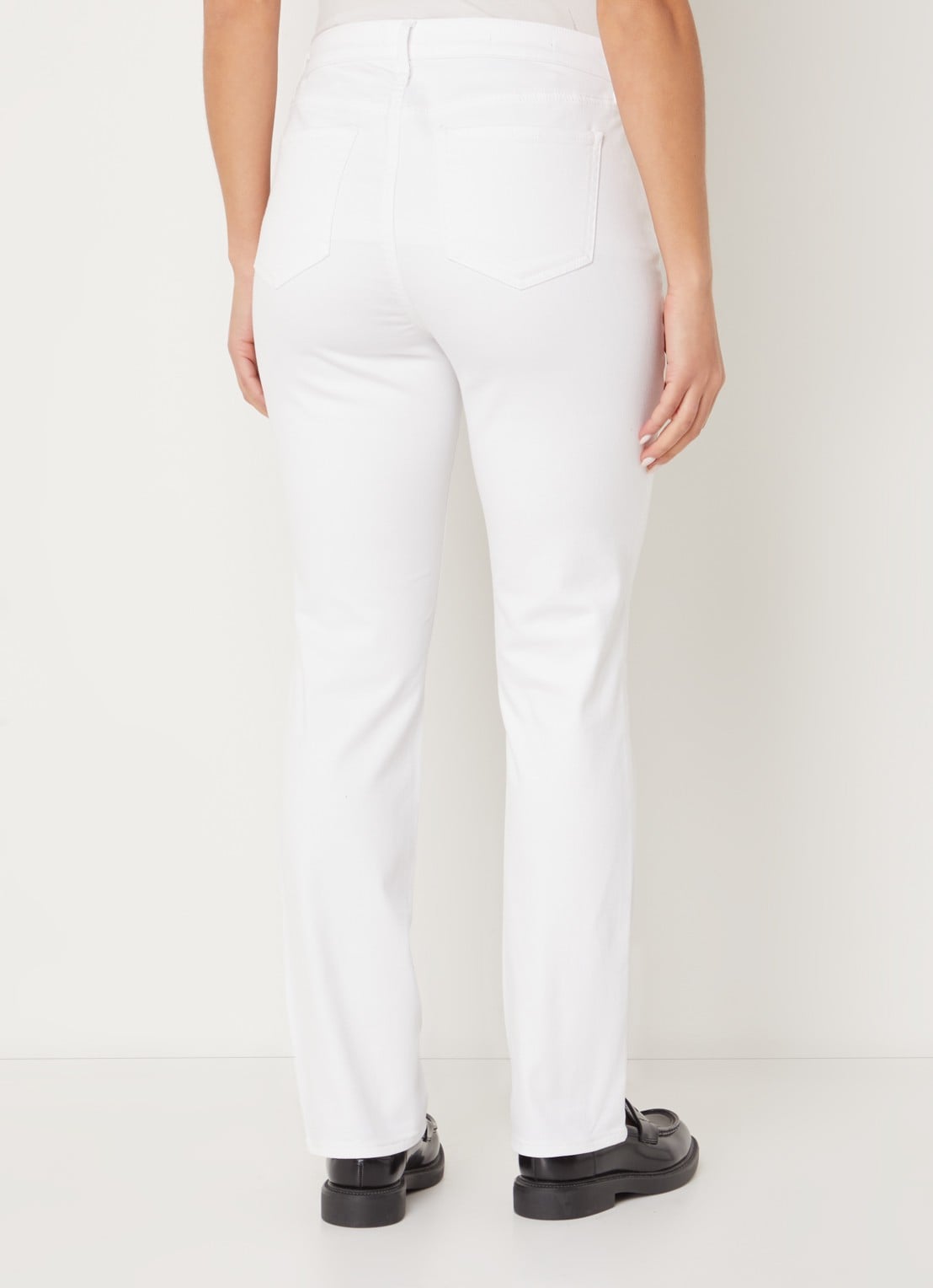 NYDJ Sheri mid waist slim fit jeans met gekleurde wassing - achterkant wit