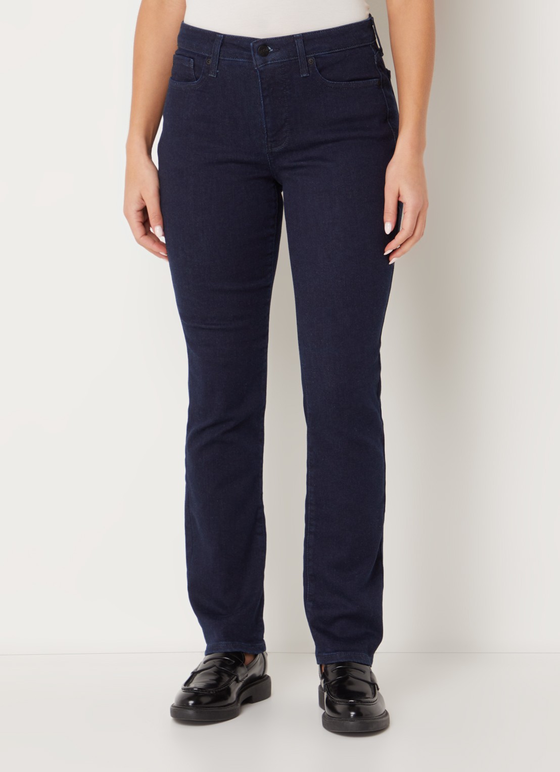 NYDJ Sheri mid waist slim fit jeans met stretch - detail 3 blauw