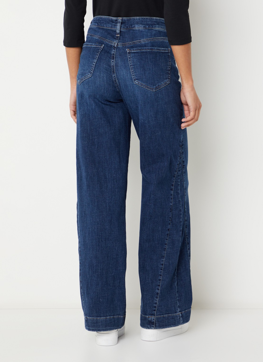 NYDJ Teresa low waist wide fit jeans met steekzakken - achterkant 3 indigo