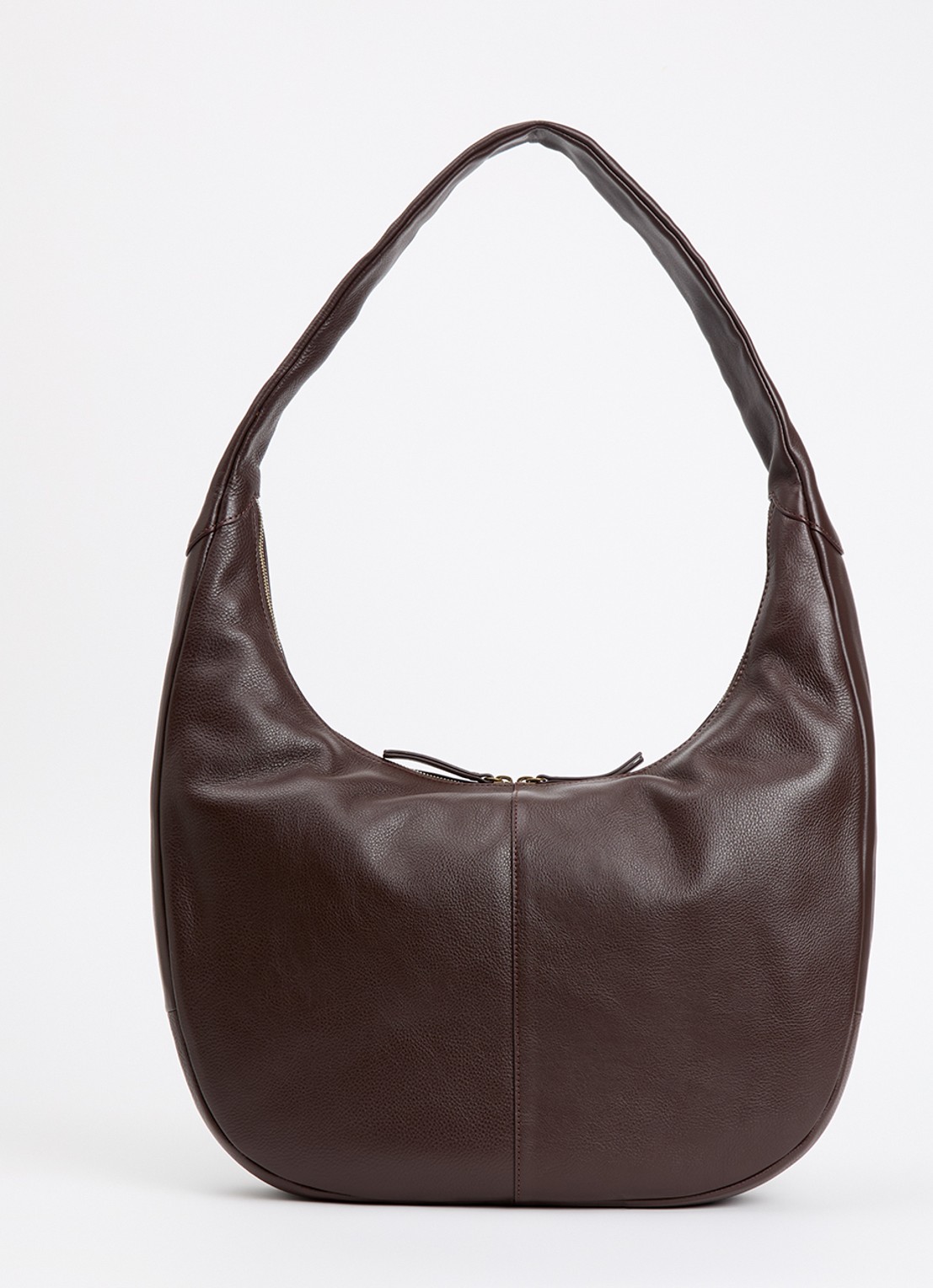 O My Bag Coco Grand schoudertas van leer  - voorkant chocoladebruin
