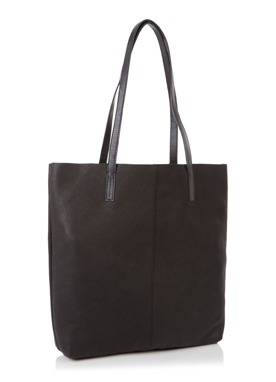 O My Bag Georgia shopper van leer - detail zwart