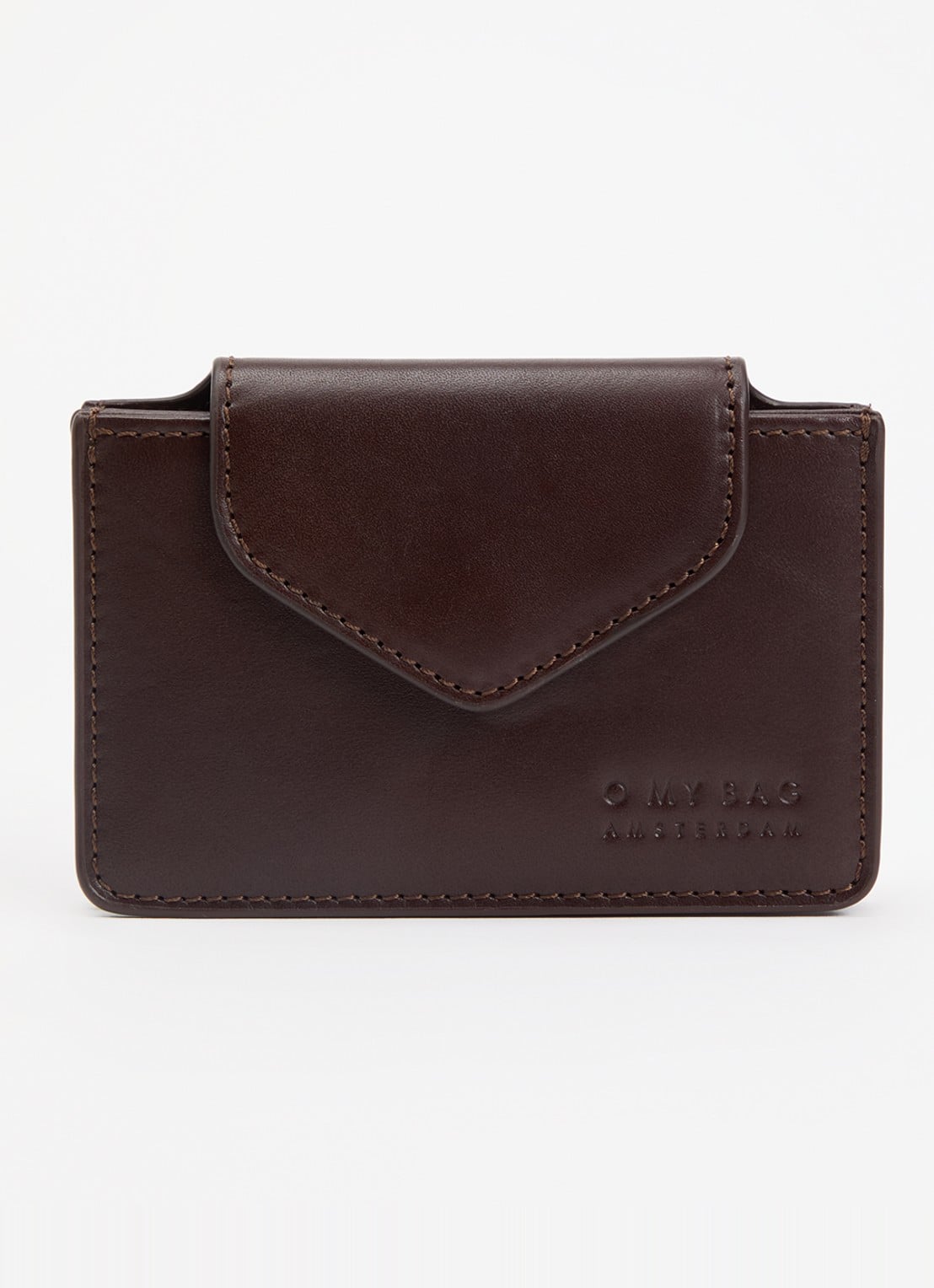 O My Bag Harmonica portemonnee van leer - voorkant bruin