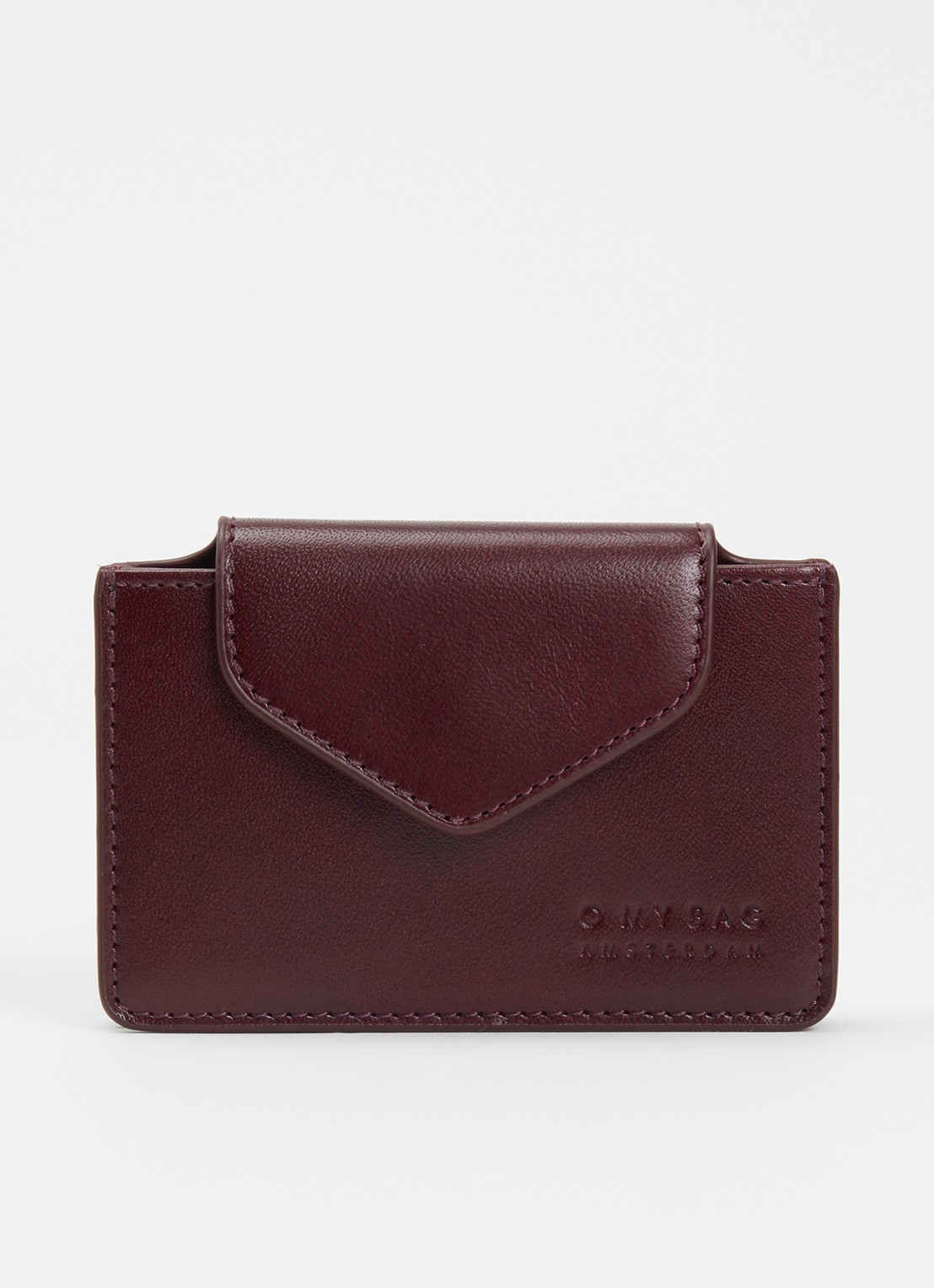 O My Bag Harmonica portemonnee van leer - voorkant kersenrood