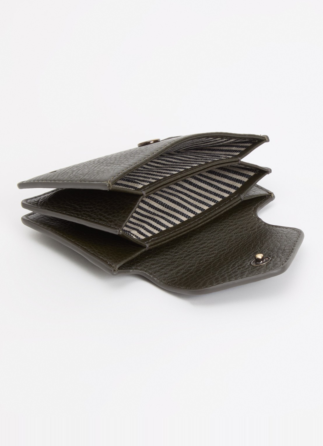 O My Bag Harmonica portemonnee van leer  - voorkant 2 donkergroen