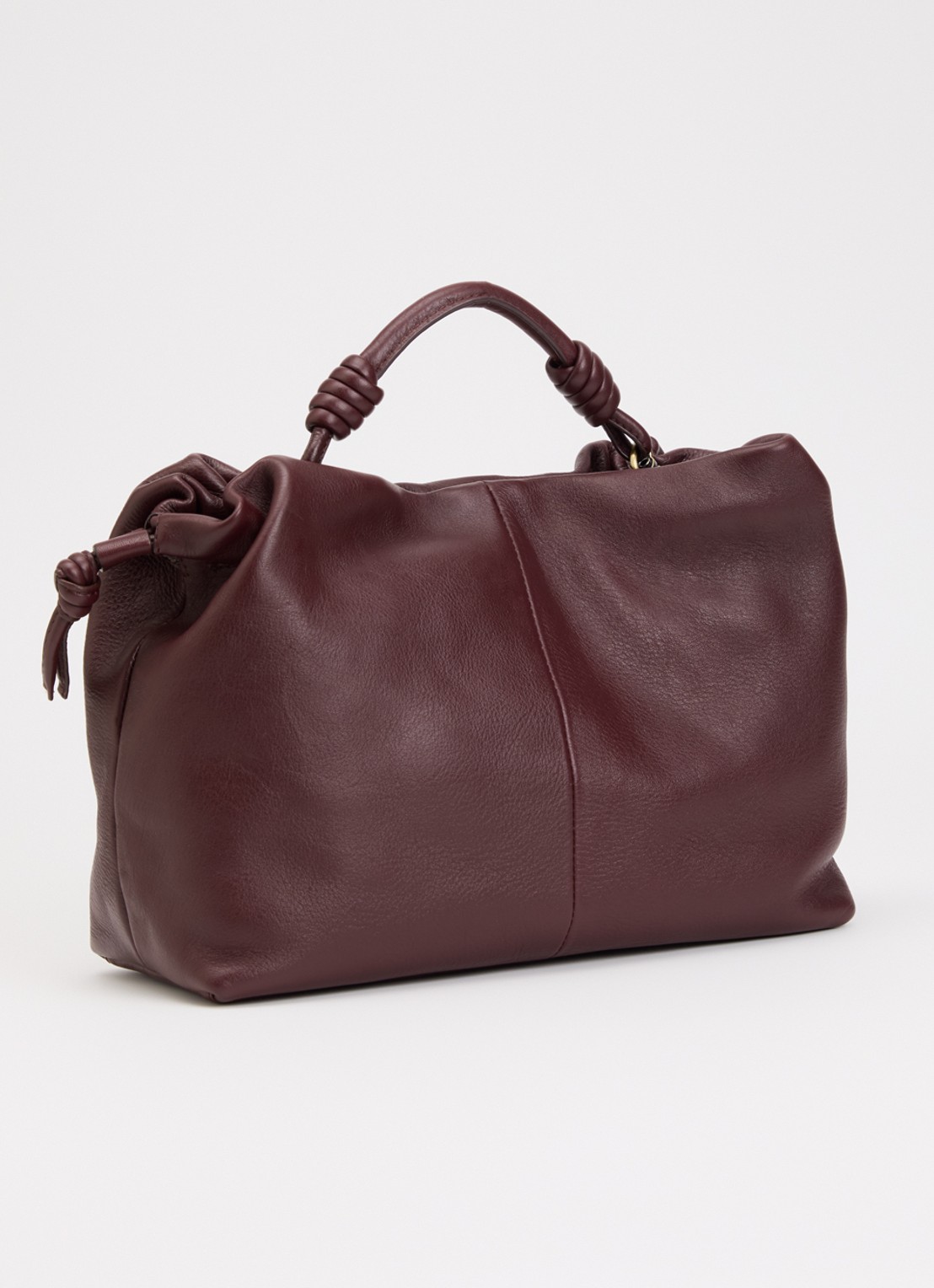 O My Bag Kiki Midi handtas van leer met afneembare schouderriem  - achterkant kersenrood
