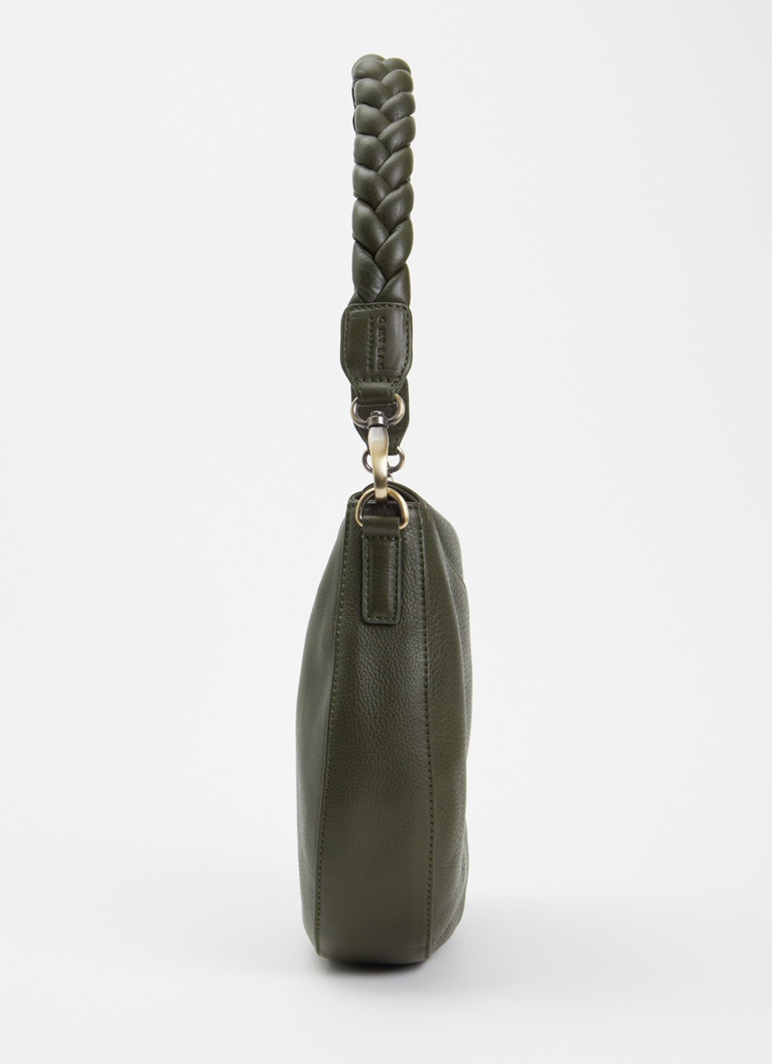 O My Bag Lana handtas van leer met afneembare schouderriem  - detail 2 mosgroen