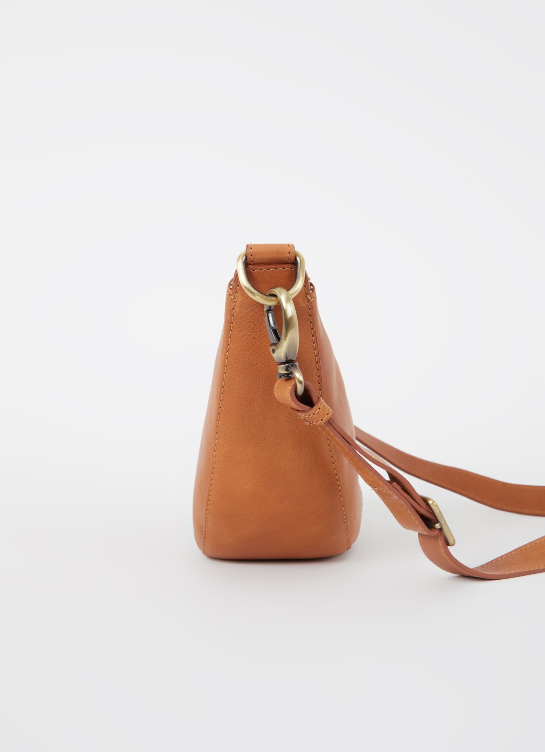 O My Bag Leo crossbodytas van leer - detail 4 roestbruin