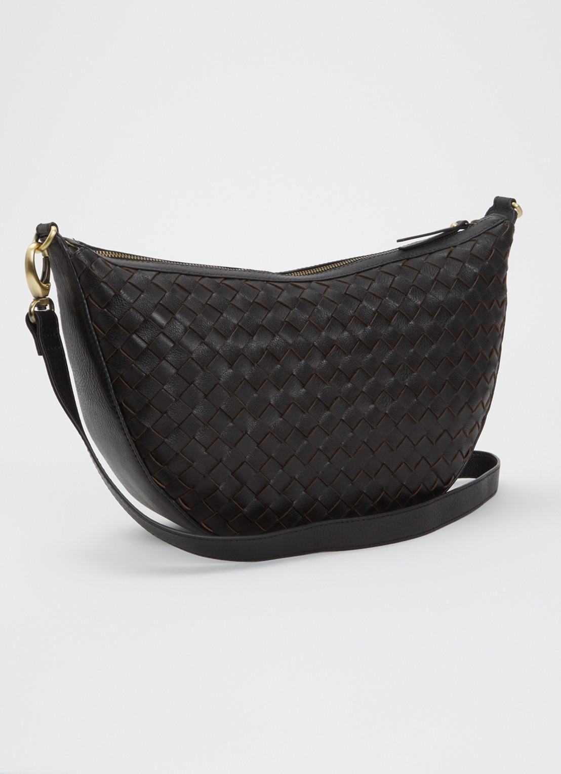 O My Bag Leo Maxi schoudertas van leer met afneembare schouderriem - achterkant 5 zwart