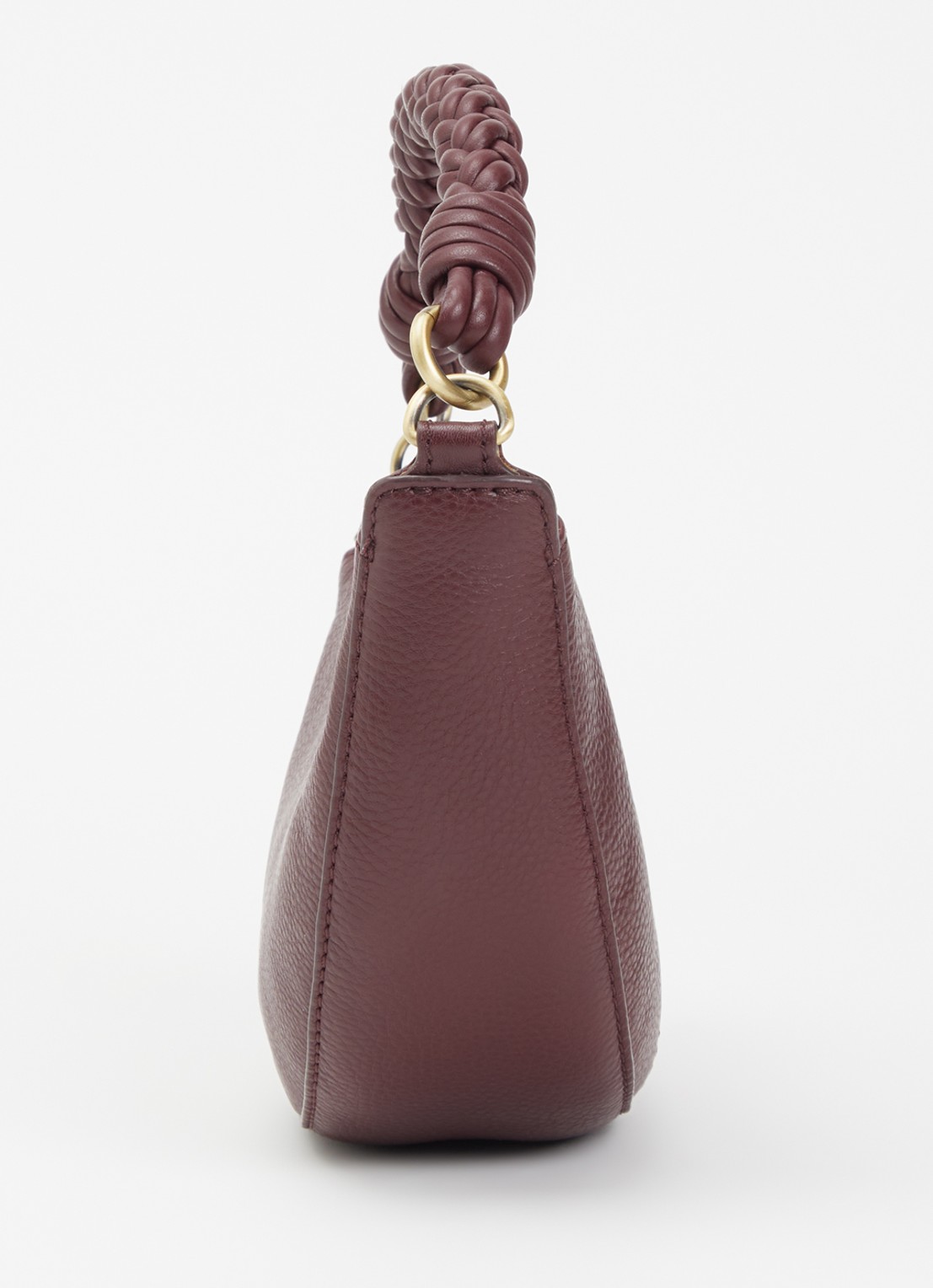 O My Bag Leo Mini handtas van leer met afneembare schouderriem  - detail 2 aubergine