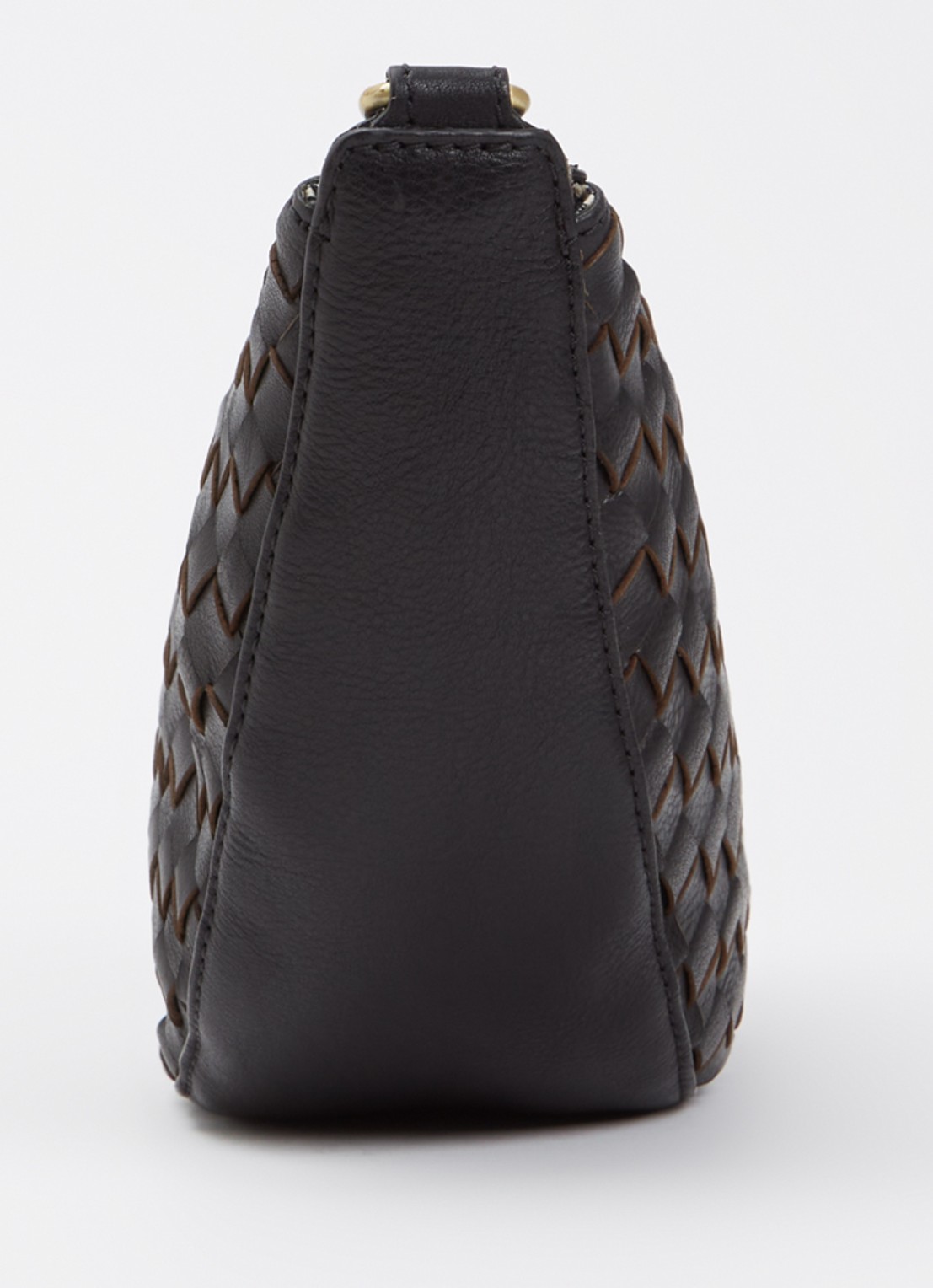 O My Bag Leo schoudertas van leer met afneembare schouderriem - detail 3 zwart