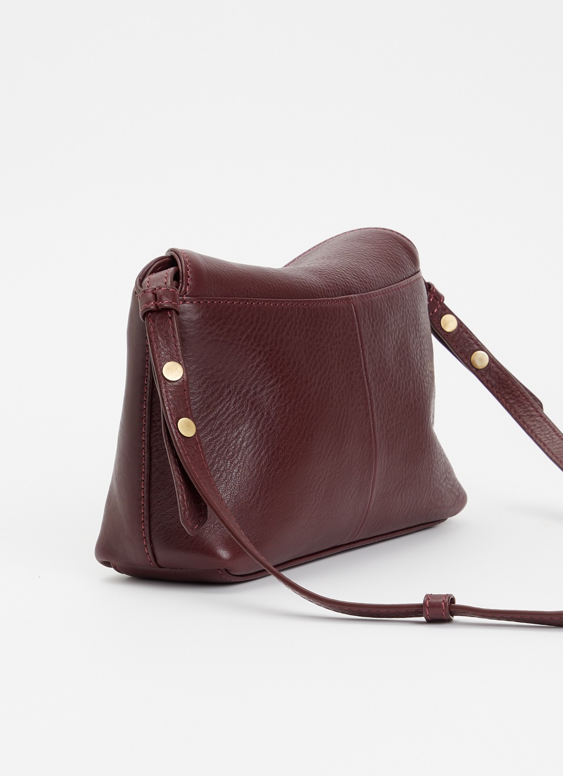 O My Bag Sienna Mini schoudertas van leer  - achterkant bordeauxrood
