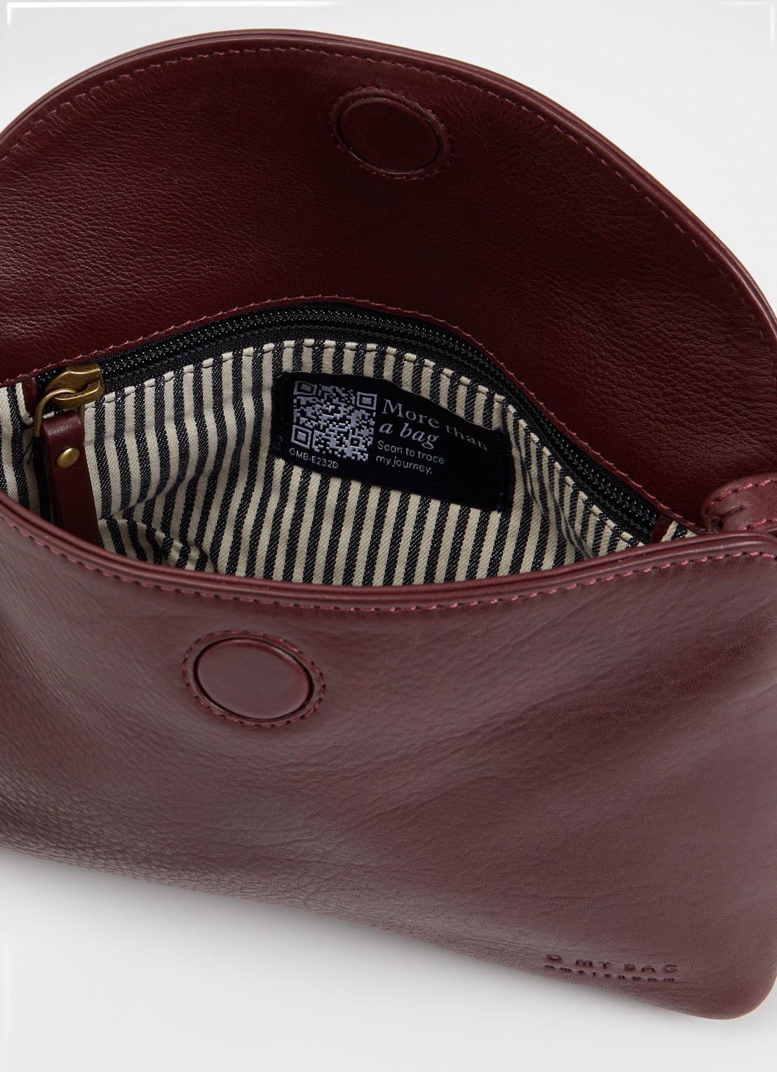 O My Bag Sienna Mini schoudertas van leer  - detail 3 bordeauxrood