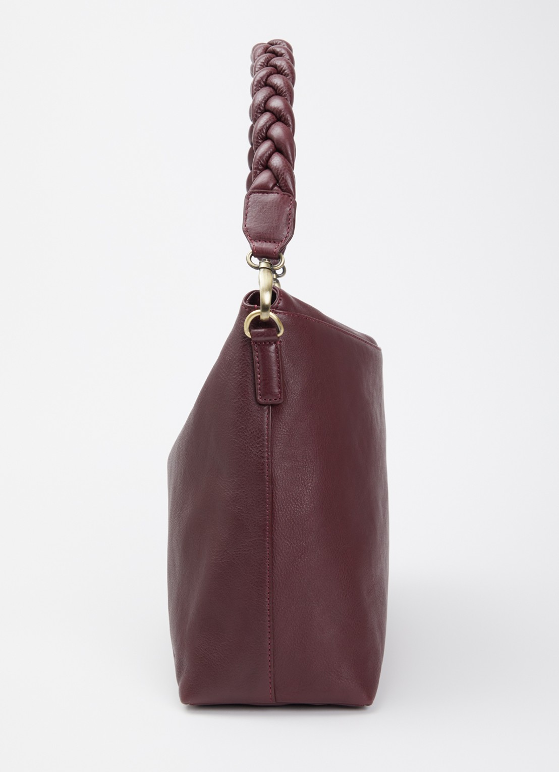 O My Bag Sienna schoudertas van leer  - detail 2 kersenrood