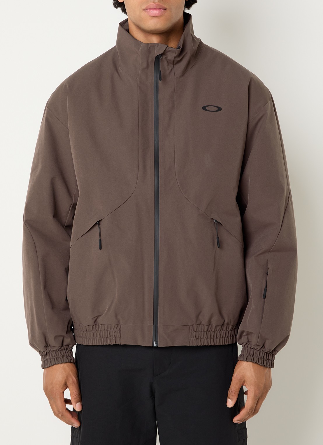 Oakley Channel softshell jack met logo - detail bruin