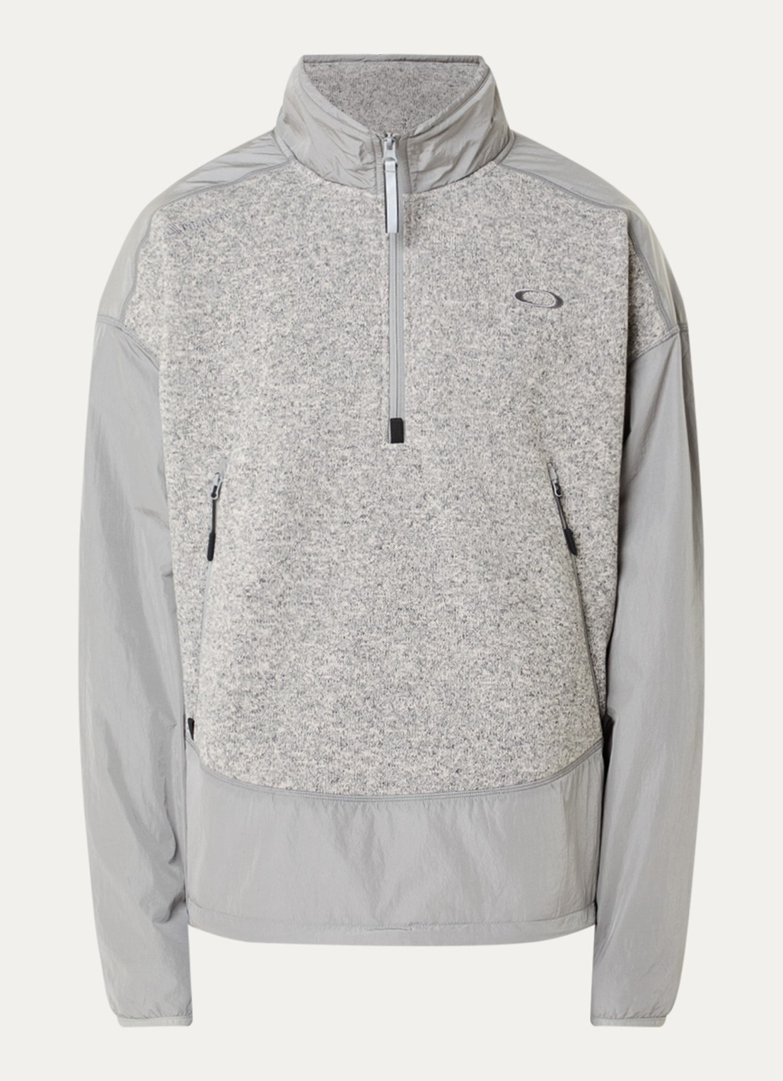 Oakley Heirloom sweater met opstaande kraag - voorkant grijs