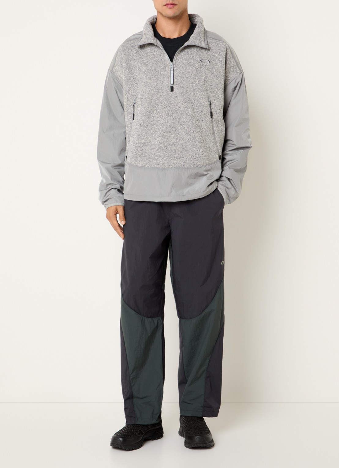 Oakley Heirloom sweater met opstaande kraag - voorkant 2 grijs